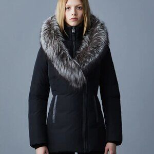 Mackage ADALI Down coat with silver fox fur Signature Mackage Collar - Size M